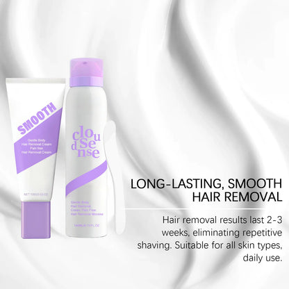 AMZ Gentle Depilatory Set Body Hair Removal Cream Smoothing Moisturizing Skin Care for Soft Fine Skin Daily