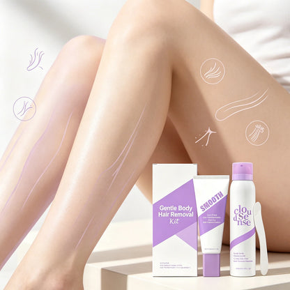 AMZ Gentle Depilatory Set Body Hair Removal Cream Smoothing Moisturizing Skin Care for Soft Fine Skin Daily